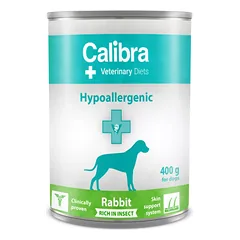 CALIBRA VD Dog Can Hypoallergenic Rabbit & Insect konservai šunims su triušiena ir vabzdžiais, 400g