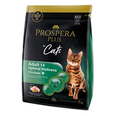 Prospera Plus Adult 1+ Chicken Optimal Wellness sausas maistas suaugusioms katėms su vištiena, 7 kg