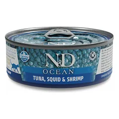 Farmina N&D Cat Ocean Adult Tuna, Squid & Shrimp 70 g nuotrauka