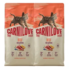 CARNILOVE True Fresh Cat Beef Kittens 2x6 kg jautiena, visų veislių kačiukams