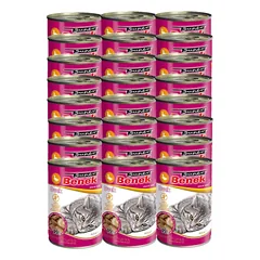 Super Benek KOT be grūdų gabaliukai su ančių padažu 24x415 g