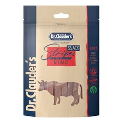 Dr. Clauders Stripes Snacks Rind skanėstas šunims ir katėms juostelėmis su jautiena, 80 g