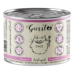 GUSSTO Cat Fresh Goat šlapias kačių maistas su ožkiena, 6 x 200 g