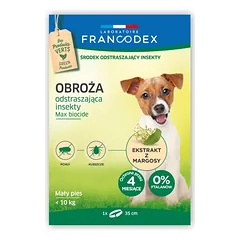 Francodex antkaklis nuo parazitų šunims iki 10kg, 35cm nuotrauka