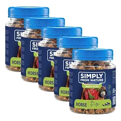 SIMPLY FROM NATURE Smart Bites Arklienos dresiruokliai šunims 5x130 g