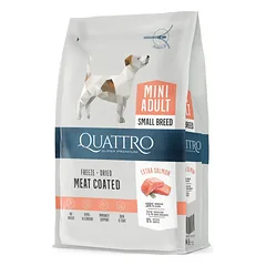 Quattro Mini Salmon Sausas pašaras mažų veislių šunims su lašiša
