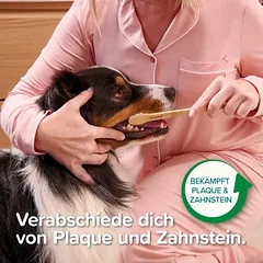 beaphar bambukinis dantų šepetėlis šunims, 1 vnt. — 4 nuotrauka