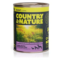 COUNTRY&NATURE Šlapias maistas be grūdų Fazanas su cukinija 800 g