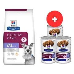 HILL'S Prescription Diet Digestive Care i/d ActivBiome Canine Low Fat vištiena 12 kg + 3 x 360g NEMOKAMAS šunų maistas