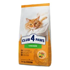 Club 4 Paws Premium sausas pašaras su vištiena katėms nuo 7 metų