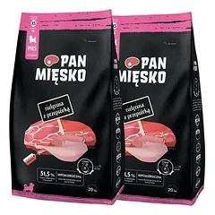 PAN MIŠKO Veršiena su stručiu šuniukams XS 2x20 kg — 1 nuotrauka