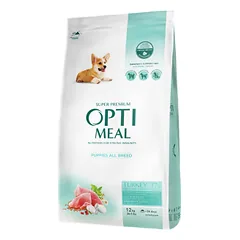 OPTIMEAL™ visavertis pašaras visų veislių šuniukams su kalakutiena, 12 kg