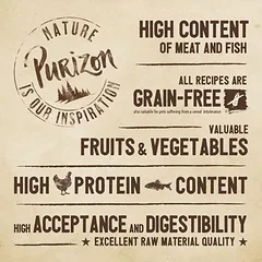 Purizon mišri ekonominė pakuotė 3 x 2,5 kg, sausas maistas katėms, Urgetreide Mix: Huhn mit Fisch / Sterilised Huhn mit Fisch / Kabeljau — 2 nuotrauka