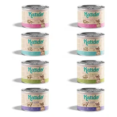 KATIDO Mix 8x200 g pilnavertis šlapias maistas katėms