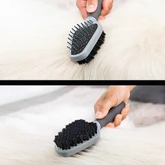 FURminator dvipusis šepetys, L 21 x B 6,5 x H 4 cm — 4 nuotrauka