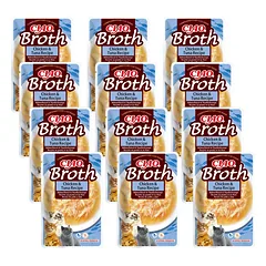 INABA Ciao Broth sultinio maisto papildas katėms su vištienos ir tuno skonio sultiniu 12x40g