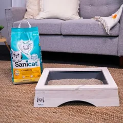 Sanicat gumulėlius sudarantis kraikas katėms be kvapiųjų medžiagų, Ekonominė pakuotė: 2 x 10 l — 4 nuotrauka