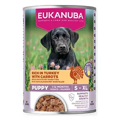 EUKANUBA Šlapias šuniukų ėdalas su kalakutiena ir morkomis 400 g