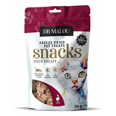 Dr Malou Cat liofilizuoti antienos krūtinėlės kubeliai, skanėstai katėms 50 g — 3 nuotrauka