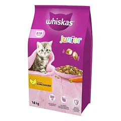 WHISKAS Junior su vištiena 14 kg