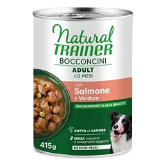 Natural Trainer Bocconcini Adult Medium & Maxi gabaliukai, drėgnas maistas šunims 415 g — 3 nuotrauka
