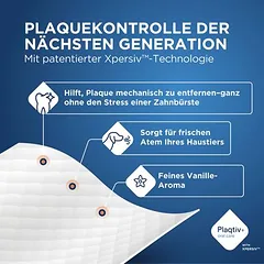 Plaqtiv+ dantų priežiūros servetėlės šunims, 65 servetėlės — 4 nuotrauka