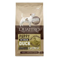 QUATTRO Begrūdis šunų maistas Qattro Small breed Puppy & Mother su antiena 1,5 – 7 kg