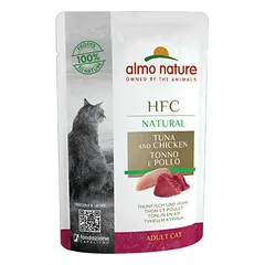 Almo Nature HFC Natural tunas ir vištiena, drėgnas maistas katėms 55 g