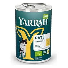 Yarrah Bio paštetas, drėgnas maistas katėms 6 x 400 g