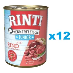 RINTI Kennerfleish Junior Beef 12x400 g su jautiena šuniukams
