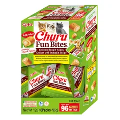 Churu Fun Bites skanėstai su vištiena ir moliūgu katėms, 96 g