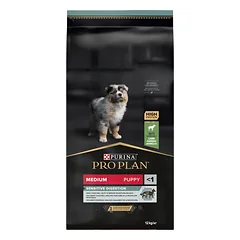 Purina Pro Plan Medium Puppy Sensitive Optidigest, ėriena ir ryžiai 12kg