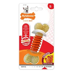 Nylabone Pro Action - kramtomas žaislas šunims su skirtingu kietumu, šoninės skonis