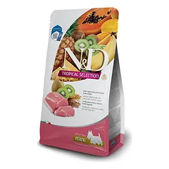 Farmina N&D Tropical Low Grain Adult Mini sausas maistas šunims su kiauliena ir tropiniais vaisiais, 5 kg