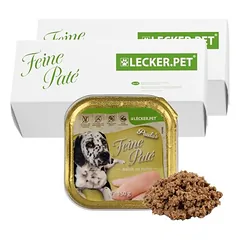 Lyra Pet Lecker.Pet® Paula's Feine Paté su vištiena, drėgnas maistas šunims, 22 x 150 g — 4 nuotrauka