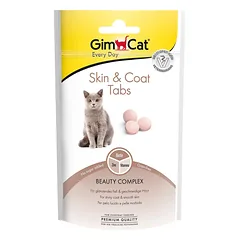 GimCat Adult Skin & Coat Tabs skanėstai katėms, sveikai odai ir blizgančiam kailiui, 40 g