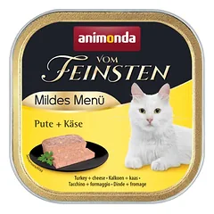 ANIMONDA Vom Feinsten Mild Menue Kalakutienos ir sūrio paštetas katėms 24 x 100 g
