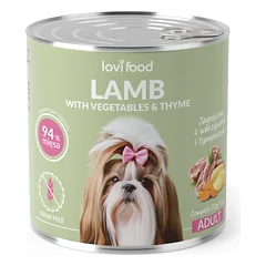 Lovi Food Ėriena su Daržovėmis - šlapias šunų maistas su ėriena, daržovėmis ir čiobreliais, 800g — 3 nuotrauka