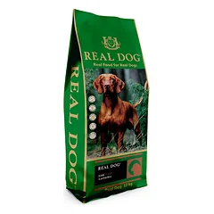 Real Dog Sausas maistas suaugusiems didelių veislių šunims su ėriena ir ryžiais 12 kg