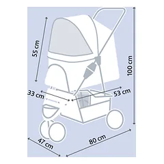 TRIXIE Bagis, 47x100x80cm, 4.6 kg, juodas — 4 nuotrauka