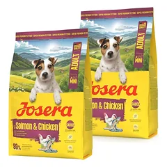 JOSERA Mini Adult Salmon and Chicken 2x3kg be gluteninė sauso maisto dieta mažų veislių šunims