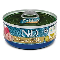 FARMINA N&D NATURAL – CAT Wet Tuna&Chicken ADULT 70 g (pak.24)