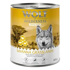 Wolf of Wilderness Adult - "Triple Taste" 6 x 800 g 