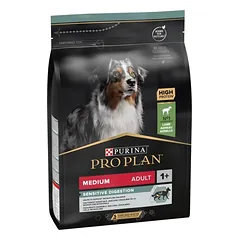 Pro Plan OPTIDIGEST suaugusių vidutinių veislių, jautrią virškinimo sistemą turinčių šunų sausas pašaras su ėriena, 3 kg — 3 nuotrauka