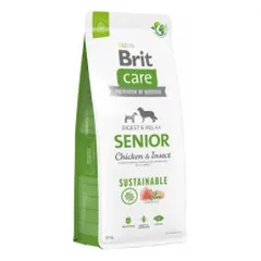 Brit Care Sustainable Senior Chicken & Insect sausas pašaras šunims - Pet24