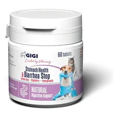 GIGI Stomach Support and Diarrhea Stop papildas šunų ir kačių virškinimui palaikyti 30 tab. photo