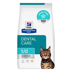Hill's Prescription Diet t/d Dental Care su vištiena, sausas maistas katėms, 5 - 9,9 kg — 2 nuotrauka