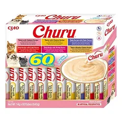 Churu Mix kreminis skanėstas katėms,su tunu, 60 vnt.