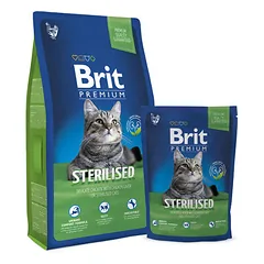Brit Premium by Nature Cat Sterilized sausas pašaras katėms 1,5kg (galiojimas iki 2026.10.30) — 2 nuotrauka