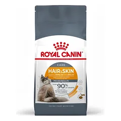 Royal Canin Hair & Skin Care 12x400 g sausas pašaras suaugusioms katėms, žvilgančiam kailiui ir sveikai odai.